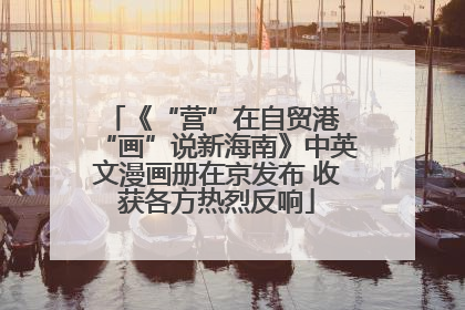 《“营”在自贸港 “画”说新海南》中英文漫画册在京发布 收获各方热烈反响