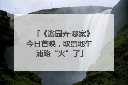 《酱园弄·悬案》今日首映，取景地乍浦路“火”了
