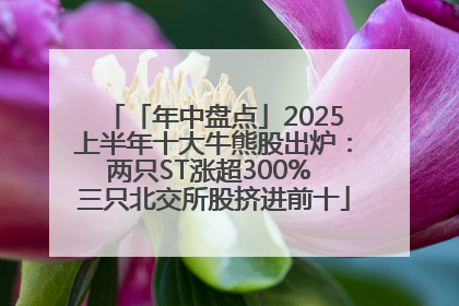 「年中盘点」2025上半年十大牛熊股出炉：两只ST涨超300% 三只北交所股挤进前十