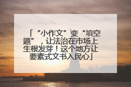 “小作文”变“填空题”，让法治在市场上生根发芽！这个地方让要素式文书入民心