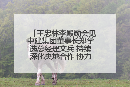 王忠林李殿勋会见中建集团董事长郑学选总经理文兵 持续深化央地合作 协力推动支点建设