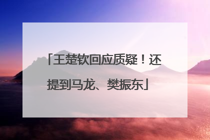 王楚钦回应质疑！还提到马龙、樊振东