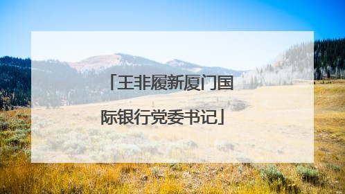 王非履新厦门国际银行党委书记