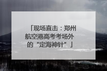 现场直击：郑州航空港高考考场外的“定海神针”