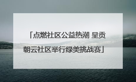 点燃社区公益热潮 呈贡朝云社区举行绿美挑战赛