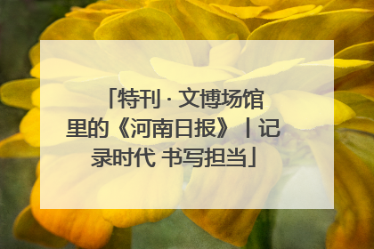 特刊 · 文博场馆里的《河南日报》丨记录时代 书写担当
