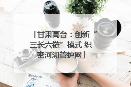 甘肃高台：创新“三长六链”模式 织密河湖管护网