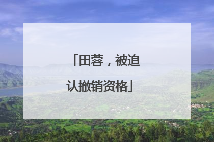 田蓉，被追认撤销资格