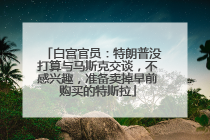 白宫官员：特朗普没打算与马斯克交谈，不感兴趣，准备卖掉早前购买的特斯拉