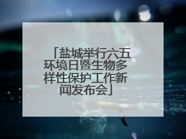 盐城举行六五环境日暨生物多样性保护工作新闻发布会