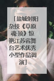 盐城射阳杂技《草原魂·顶》惊艳江苏省舞台艺术优秀小型作品调演
