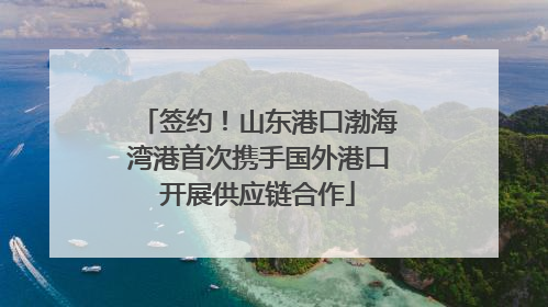 签约！山东港口渤海湾港首次携手国外港口开展供应链合作