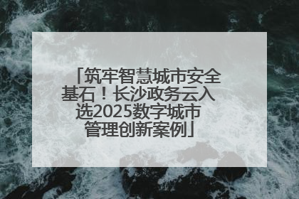 筑牢智慧城市安全基石！长沙政务云入选2025数字城市管理创新案例