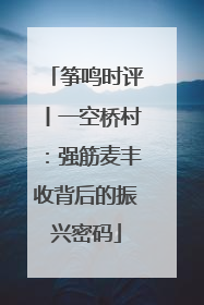筝鸣时评丨一空桥村：强筋麦丰收背后的振兴密码