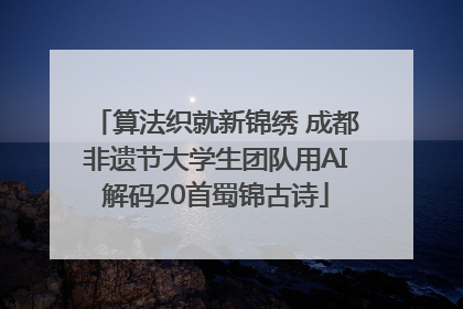 算法织就新锦绣 成都非遗节大学生团队用AI解码20首蜀锦古诗