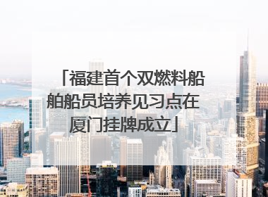 福建首个双燃料船舶船员培养见习点在厦门挂牌成立