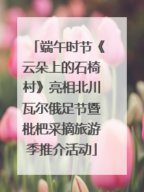 端午时节《云朵上的石椅村》亮相北川瓦尔俄足节暨枇杷采摘旅游季推介活动