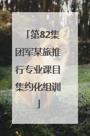 第82集团军某旅推行专业课目集约化组训