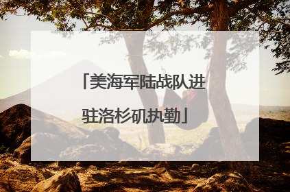 美海军陆战队进驻洛杉矶执勤