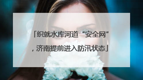 织就水库河道“安全网”，济南提前进入防汛状态