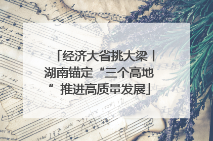 经济大省挑大梁丨湖南锚定“三个高地”推进高质量发展