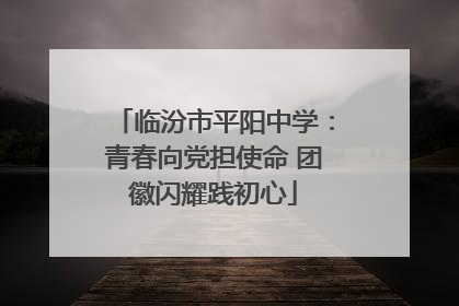 临汾市平阳中学：青春向党担使命 团徽闪耀践初心