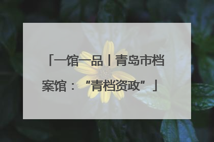 一馆一品丨青岛市档案馆：“青档资政”