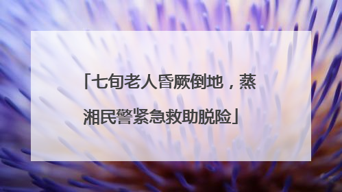 七旬老人昏厥倒地，蒸湘民警紧急救助脱险