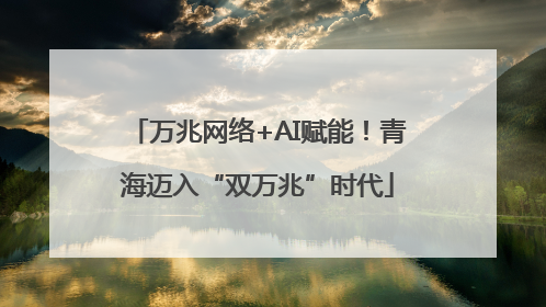 万兆网络+AI赋能！青海迈入“双万兆”时代