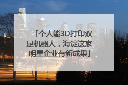 个人能3D打印双足机器人，海淀这家明星企业有新成果