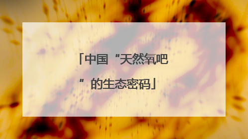 中国“天然氧吧”的生态密码