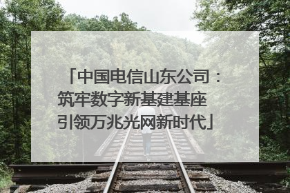 中国电信山东公司：筑牢数字新基建基座 引领万兆光网新时代