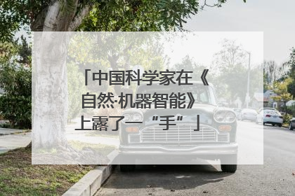 中国科学家在《自然·机器智能》上露了一“手”