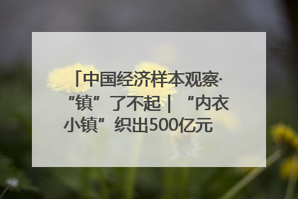 中国经济样本观察·“镇”了不起｜“内衣小镇”织出500亿元“里子产业”