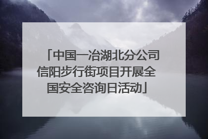 中国一冶湖北分公司信阳步行街项目开展全国安全咨询日活动