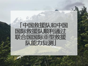 中国救援队和中国国际救援队顺利通过联合国国际重型救援队能力复测