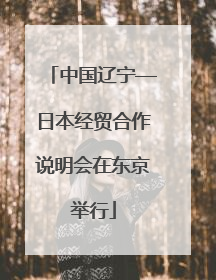 中国辽宁—日本经贸合作说明会在东京举行