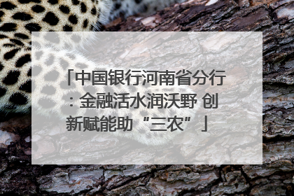 中国银行河南省分行：金融活水润沃野 创新赋能助“三农”