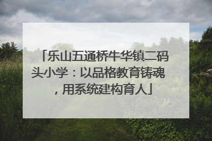 乐山五通桥牛华镇二码头小学：以品格教育铸魂，用系统建构育人