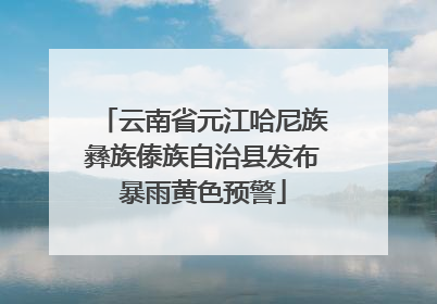 云南省元江哈尼族彝族傣族自治县发布暴雨黄色预警