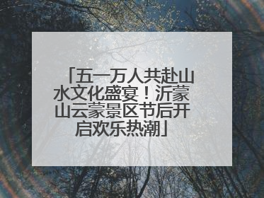 五一万人共赴山水文化盛宴！沂蒙山云蒙景区节后开启欢乐热潮