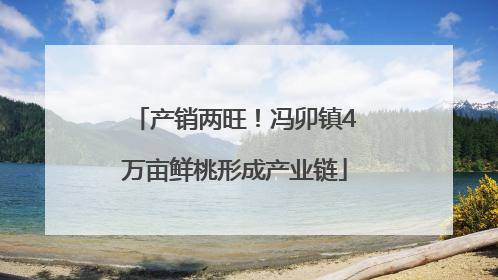 产销两旺！冯卯镇4万亩鲜桃形成产业链