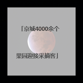 京城4000余个果园迎接采摘客