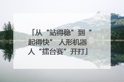 从“站得稳”到“起得快” 人形机器人“擂台赛”开打