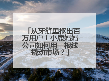 从牙缝里抠出百万用户！小鹿妈妈公司如何用一根线撬动市场？