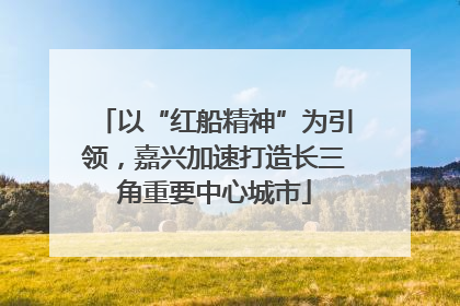 以“红船精神”为引领，嘉兴加速打造长三角重要中心城市