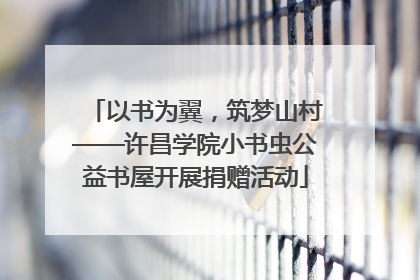 以书为翼，筑梦山村——许昌学院小书虫公益书屋开展捐赠活动