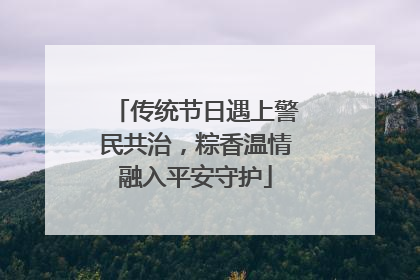 传统节日遇上警民共治，粽香温情融入平安守护