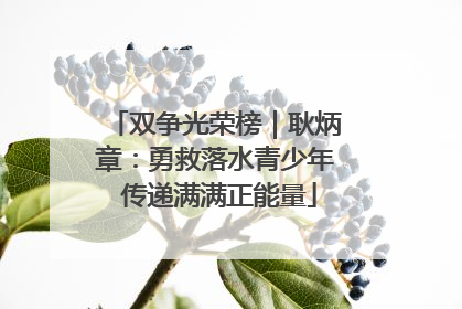 双争光荣榜｜耿炳章：勇救落水青少年 传递满满正能量