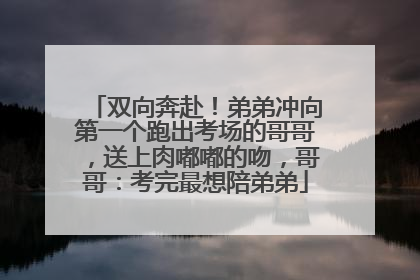 双向奔赴！弟弟冲向第一个跑出考场的哥哥，送上肉嘟嘟的吻，哥哥：考完最想陪弟弟